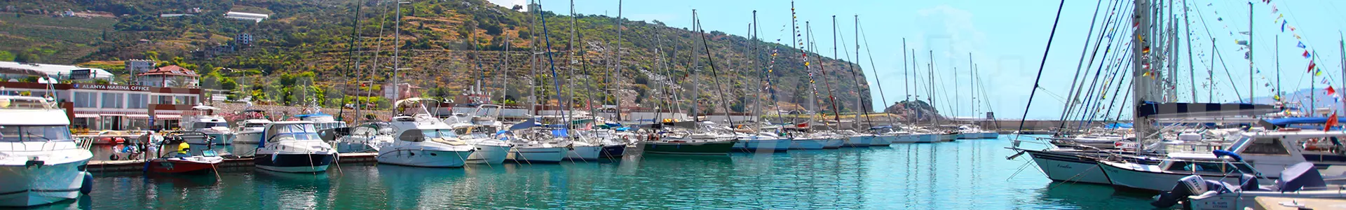 Türkiye Alanya yakınlarındaki marina